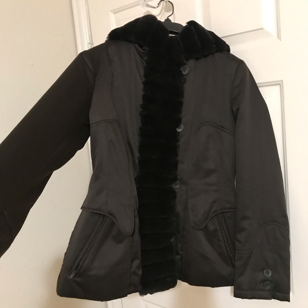 Diego M Brown Jacket with Hood